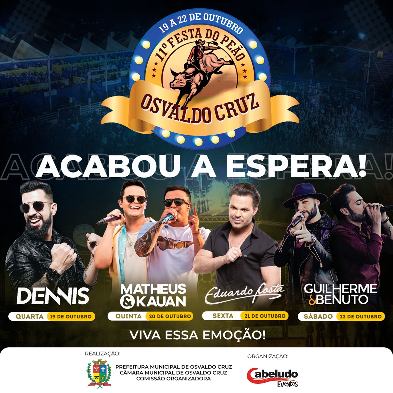 Dennis DJ Matheus e Kauan e Eduardo Costa são atrações confirmadas do